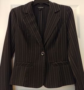 Black pinstripe blazer jacket